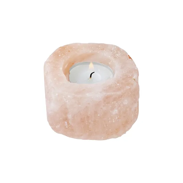 Salt tea light, 0.3-0.4kg (small) | wholesaler gems, healing stones & jewelry