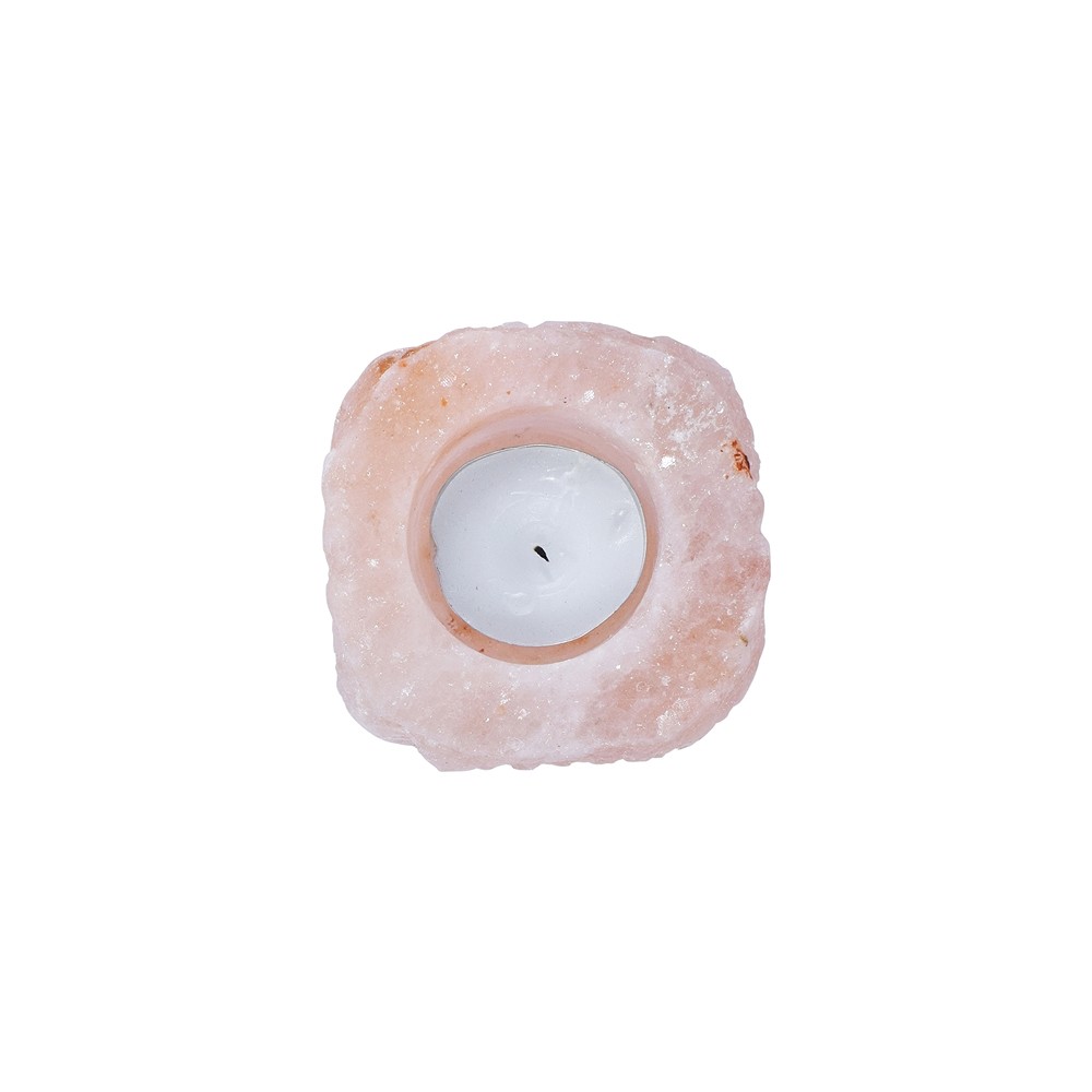 Salt tea light, 0.3-0.4kg (small) | wholesaler gems, healing stones & jewelry