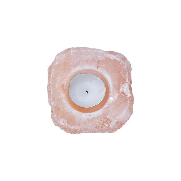 Salt tea light, 0.7-1.0kg (medium) | wholesaler gems, healing stones & jewelry