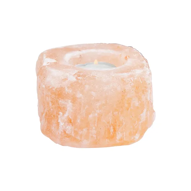 Salt tea light, 0.7-1.0kg (medium) | wholesaler gems, healing stones & jewelry