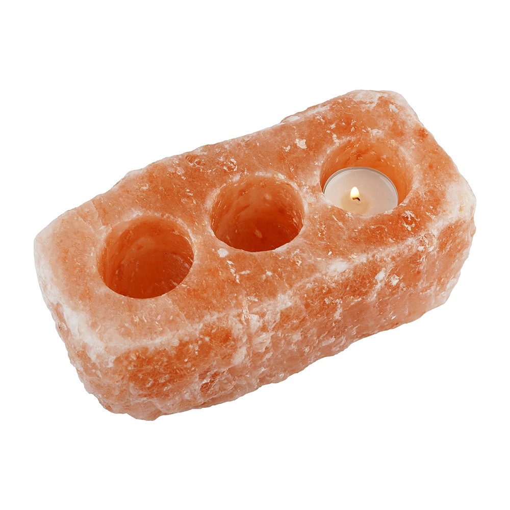 Salt tea light, "rectangle", 3.5kg | wholesaler gems, healing stones & jewelry