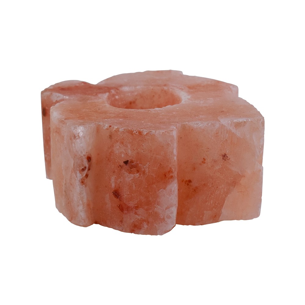 Salzteelicht „Blatt“, 1,0kg | Mineralien-Handel Edelsteine, Heilsteine & Schmuck