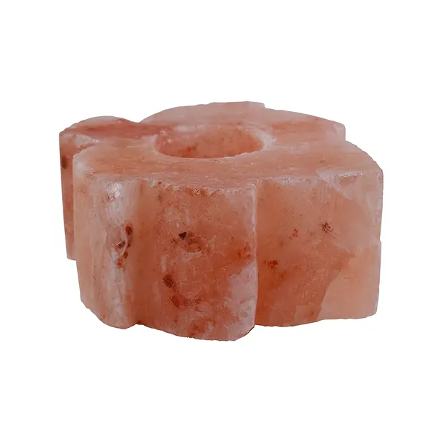 Salzteelicht „Blatt“, 1,0kg | Mineralien-Handel Edelsteine, Heilsteine & Schmuck