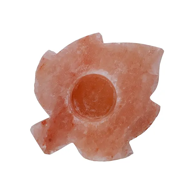 Salt tea light "leaf", 1.0kg | wholesale supplier gems, healing stones & jewelry