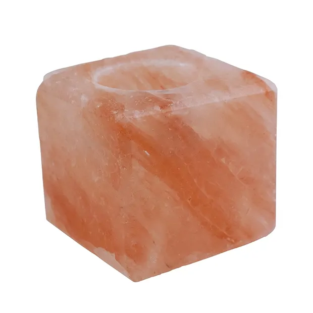 Salzteelicht „Würfel“, 1,5kg | Mineralienhandel Edelsteine, Heilsteine & Schmuck