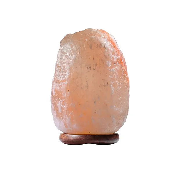 Salt lamp with wooden base, 17-20cm / 2-3kg (mini) | Marco Schreier