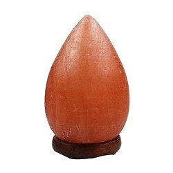 1008405107 Lampe de sel "Goutte" avec socle en bois, 19cm / 2,9kg | Marco Schreier