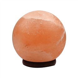 1008405108 Salt lamp "ball" with wooden base, 15cm / 3.5kg | gems, healing stones & jewelry