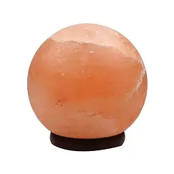 1008405108 Salt lamp "ball" with wooden base, 15cm / 3.5kg | gems, healing stones & jewelry