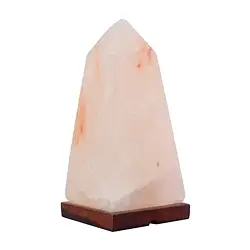1008405111 Salt lamp "Obelisk" with wooden base, 22cm / 2.1kg | Marco Schreier