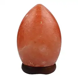 1008405112 Salzlampe "Ei" mit Holzsockel, 18cm / 3,0kg | Edelsteine, Heilsteine & Schmuck