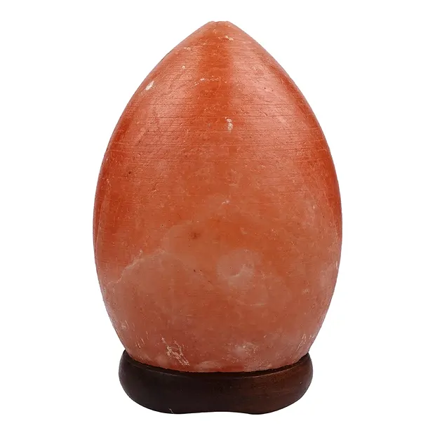 Salzlampe "Ei" mit Holzsockel, 18cm / 3,0kg | Edelsteine, Heilsteine & Schmuck
