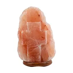 1008405122 Lámpara de sal "Roca con cruz" con base de madera, 25cm / 5,7kg | Marco Schreier