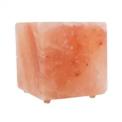 1008405123 Salt lamp "cube" with plastic feet, 13cm / 4.1kg | Marco Schreier
