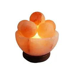 1008405131 Lampe de sel "Bols de feu Boules" avec socle en bois 14cm/ 2,5kg | Marco Schreier