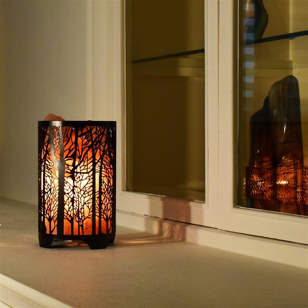 Salzlampe Metallkorb "Baum" 20cm/2,5kg | Edelsteine, Heilsteine & Schmuck-Handel