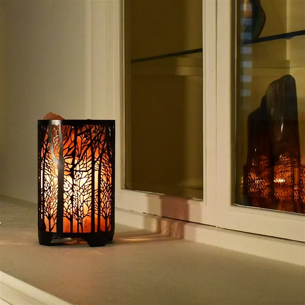 Salzlampe Metallkorb "Baum" 20cm/2,5kg | Edelsteine, Heilsteine & Schmuck-Handel