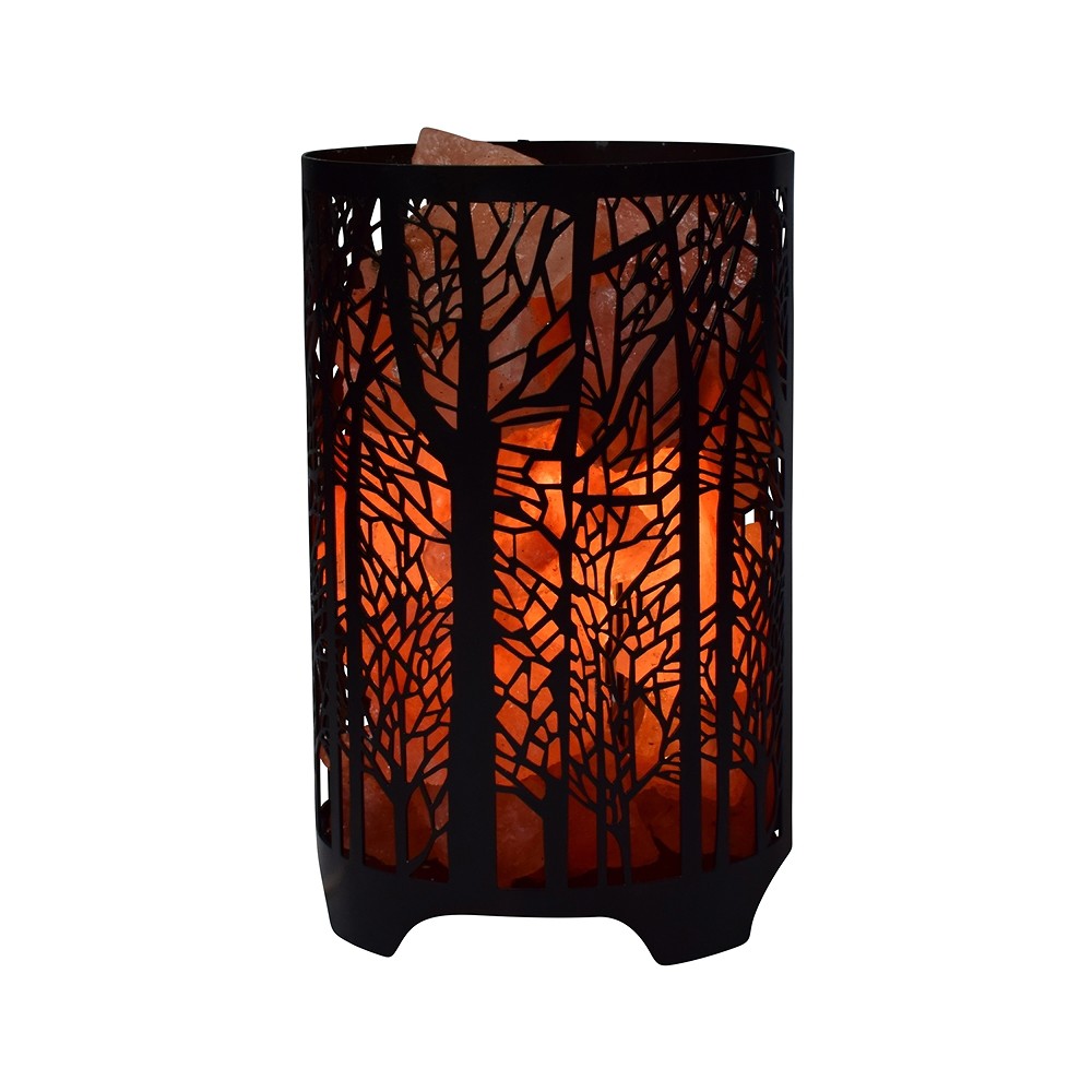 Salzlampe Metallkorb "Baum" 20cm/2,5kg | Edelsteine, Heilsteine & Schmuck-Handel