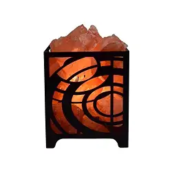 1008405135 Salt lamp metal basket "Circles" 15cm/2,6kg | wholesaler gems & healing stones