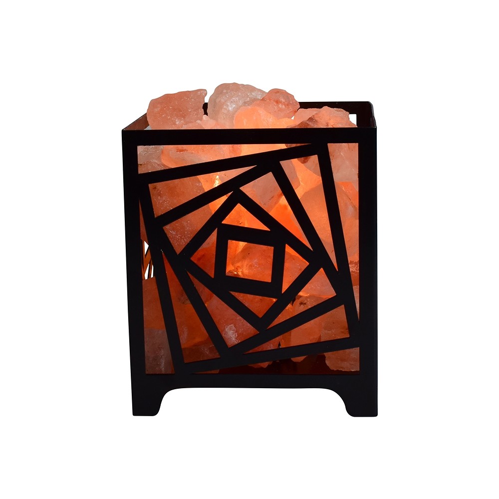 Cestino in metallo per lampada di sale "Squares" 15cm/2,6kg | Marco Schreier