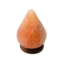 1008405181 Salt lamp "Drop" with wooden base, 11cm / 0.6kg, USB plug, color changing | Marco Schreier