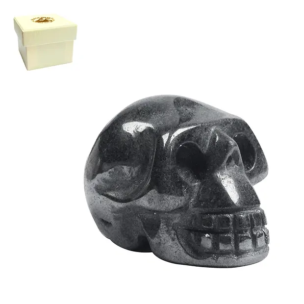 Hematite crystal skull, 04cm, in gift box | wholesaler gems & healing stones