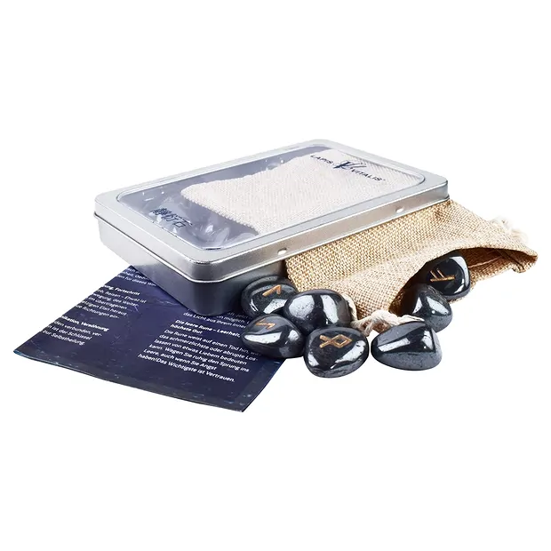 Ematite dell'oracolo runico in scatola | grossista gemme e pietre curative