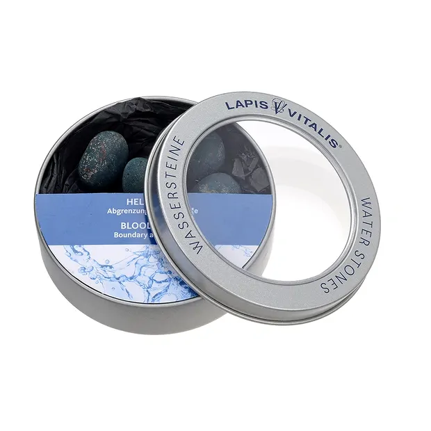 Wassersteine Heliotrop in Metall-Geschenkdose | Edelsteine, Heilsteine & Schmuck