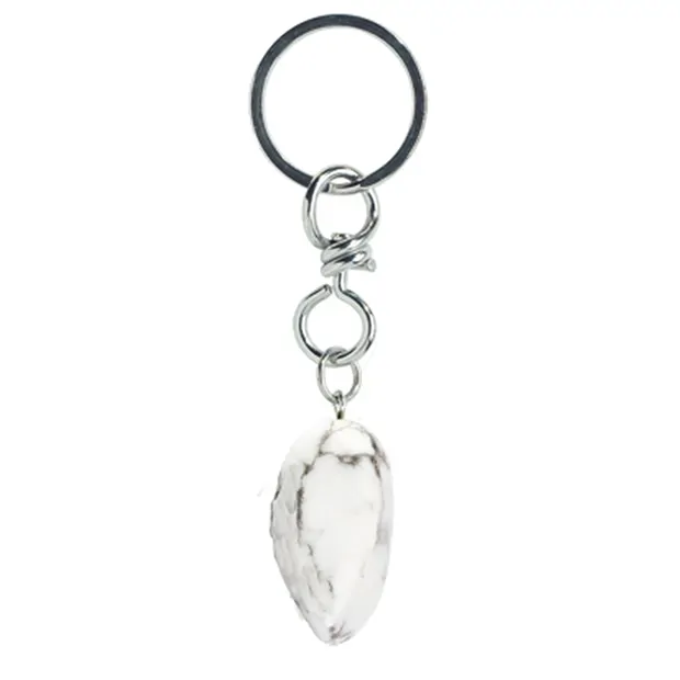 Schlüsselanhänger Magnesit-Trommelstein | GH Edelsteine, Heilsteine & Schmuck