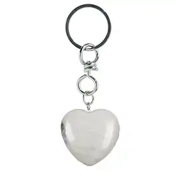 1009100625 Key Chain Heart Magnesite | Schreier - wholesaler gems, healing stones & jewelry