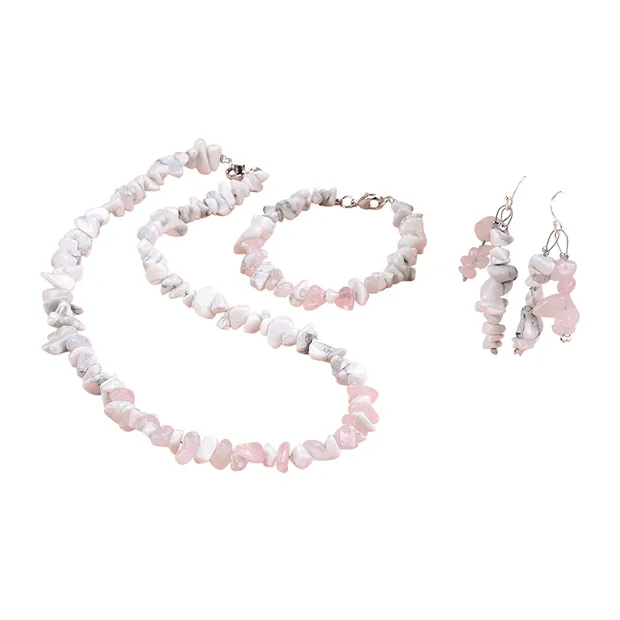 Set de création de bijoux Magnésite & Quartz rose (pleine conscience) | Marco Schreier