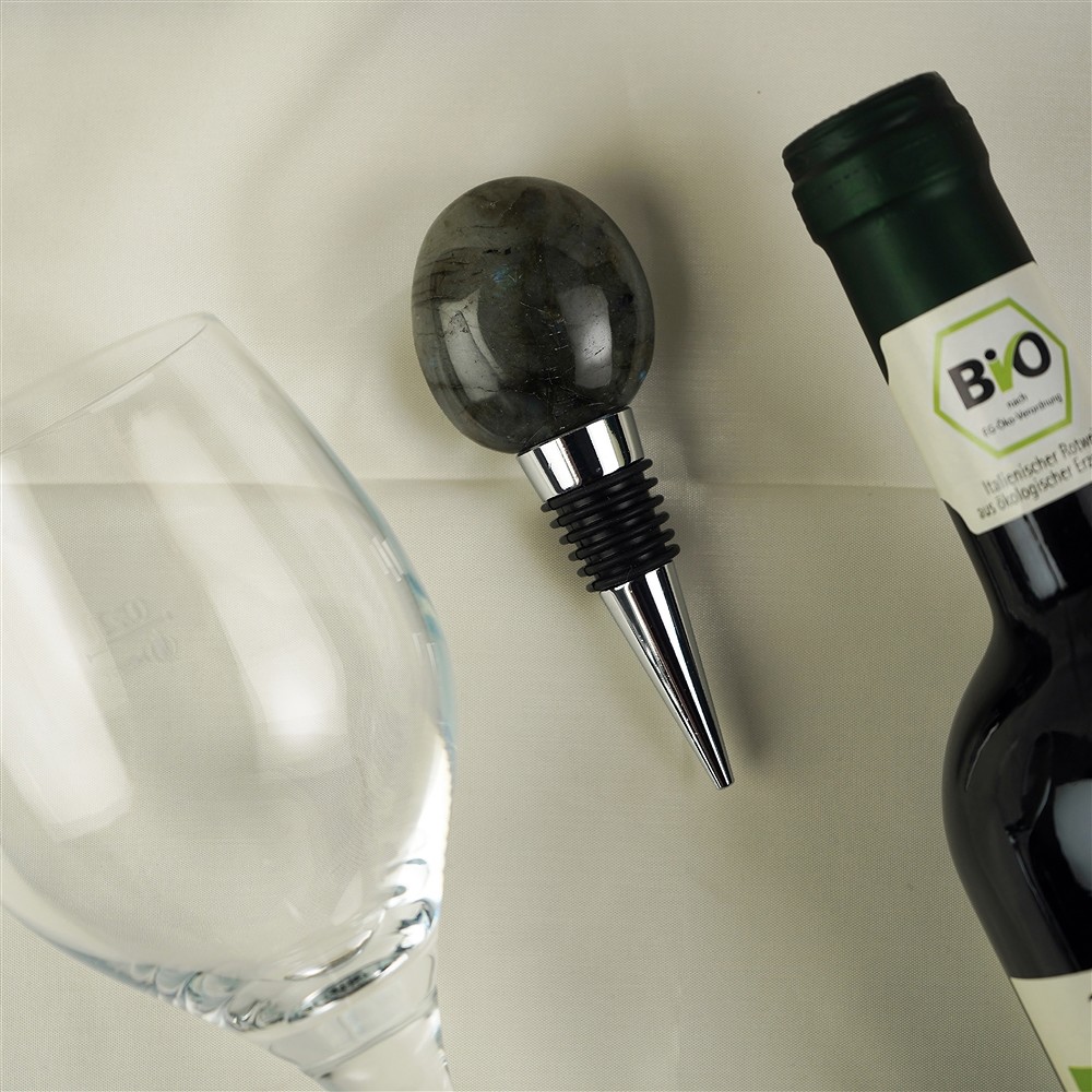 Flaschen-Verschluss Trommelstein Labradorit | Edelsteine, Heilsteine & Schmuck