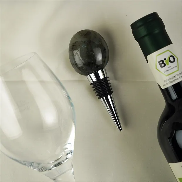 Flaschen-Verschluss Trommelstein Labradorit | Edelsteine, Heilsteine & Schmuck