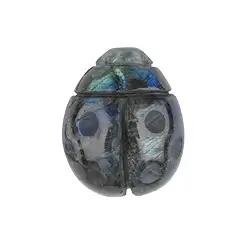 1010303775 Engraving lucky beetle, labradorite, 3.2 cm | wholesaler gems & healing stones
