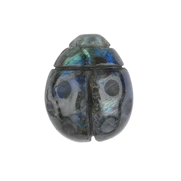 Gravure scarabée porte-bonheur, labradorite, 3,2cm | Marco Schreier