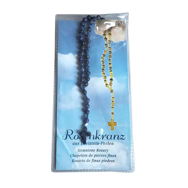 Rosenkranz Lapis Lazuli in Pouch mit Beileger | Edelsteine, Heilsteine & Schmuck