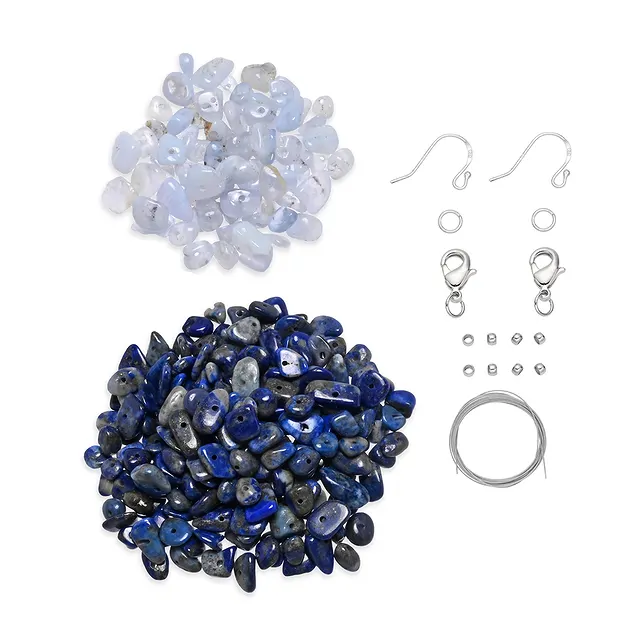 Set de création de bijoux Lapis-lazuli & Calcédoine (amitié) | Marco Schreier
