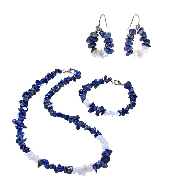 Set de création de bijoux Lapis-lazuli & Calcédoine (amitié) | Marco Schreier