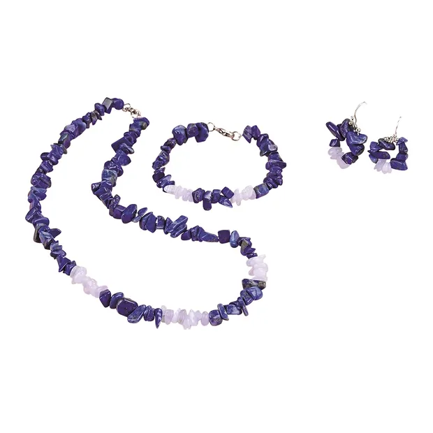 Conjunto de joyería creativa Lapislázuli & Calcedonia (amistad) | Marco Schreier