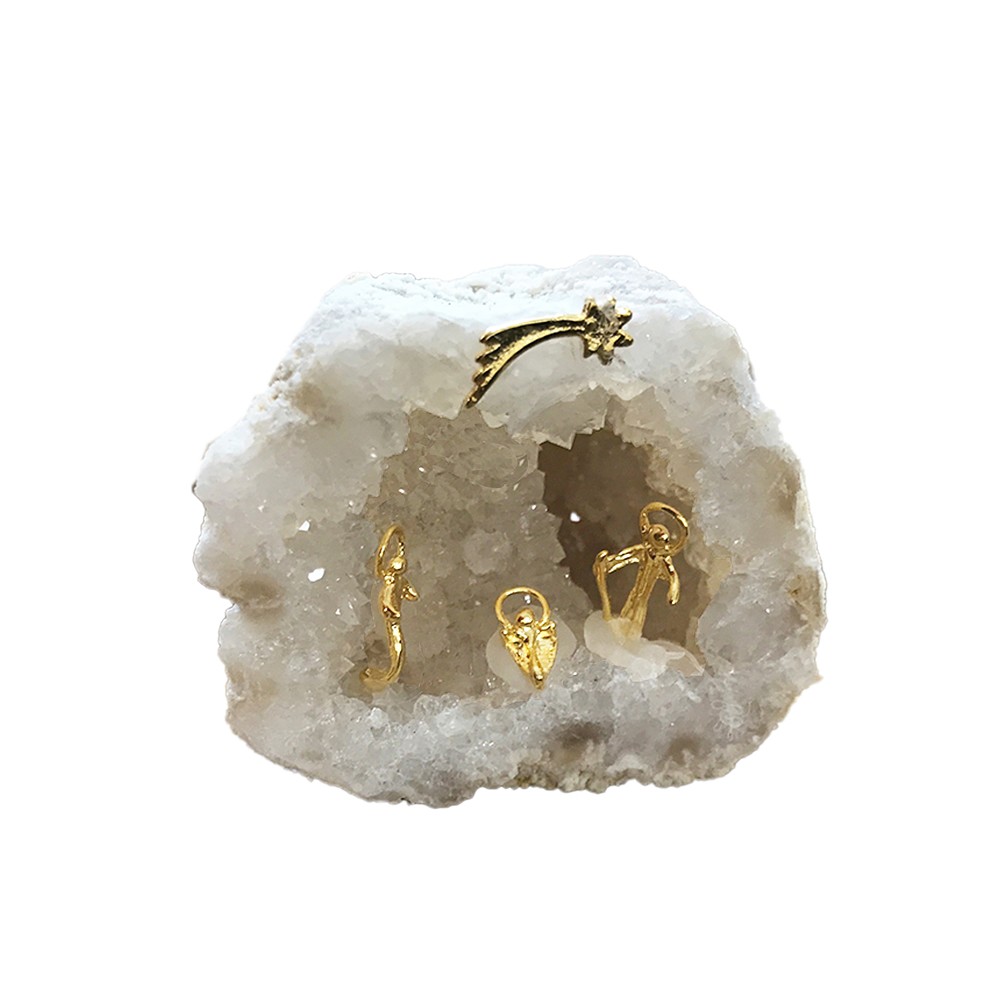 Crystal crib quartz geode, 6 - 8cm (medium) | wholesaler gems & healing stones