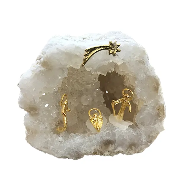 Crystal crib quartz geode, 8 - 10cm (large) | wholesaler gems & healing stones