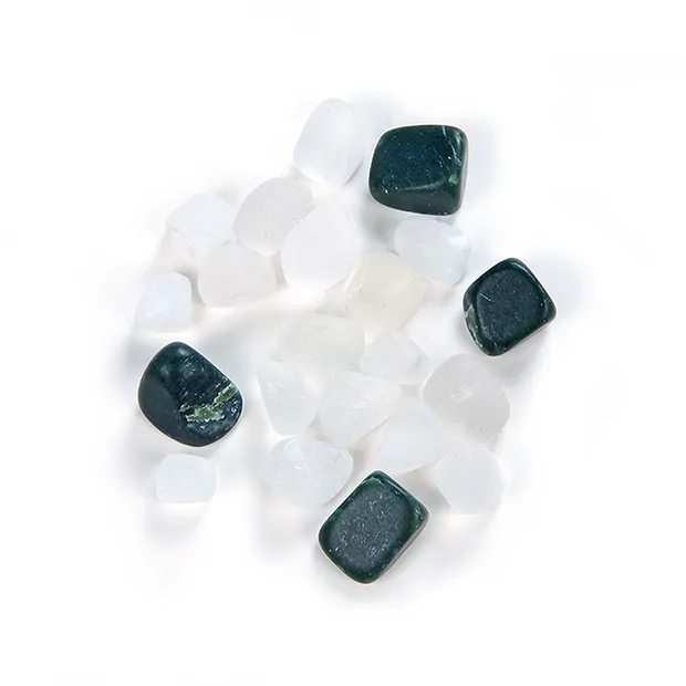 Pierres pour eau de gemmes Néphrite/Cristal de roche dans une boîte cadeau en métal | Marco Schreier