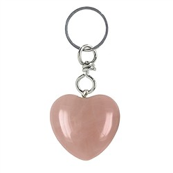 1013300625 Llavero colgante corazón de Cuarzo rosa | Marco Schreier