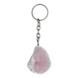 1013300630 Key Chain Rose Quartz window pebble | wholesaler gems, healing stones & jewelry