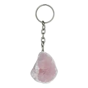 Key Chain Rose Quartz window pebble | wholesaler gems, healing stones & jewelry