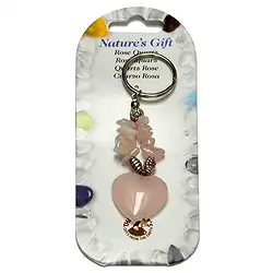 1013300637 Key Chain, heart, Rose Quartz, approx. 09cm, for floor stand | Marco Schreier