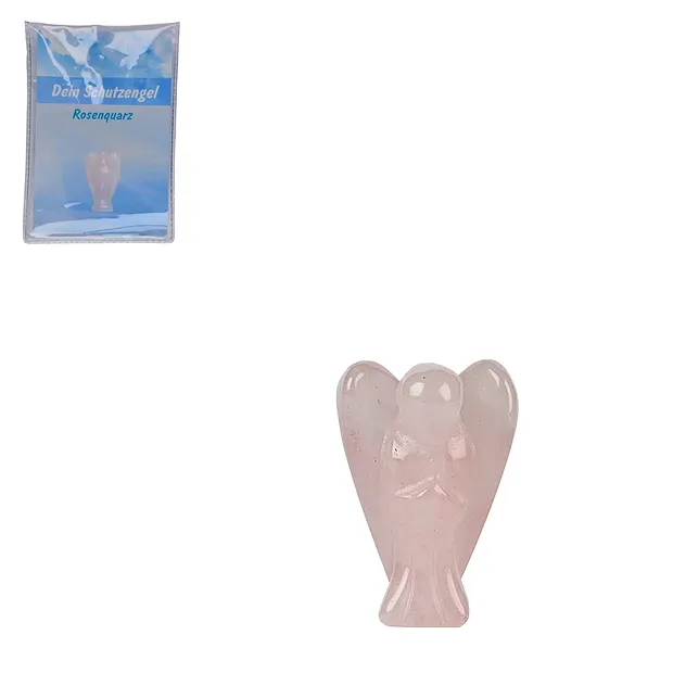 Schutzengel Rosenquarz, 02,5cm, in Pouch mit Beileger | Marco Schreier