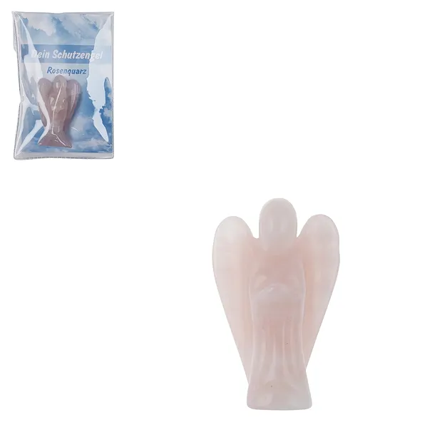 Anges gardiens Quartz rose, 3,5cm (mini), en pochette avec encart | Marco Schreier