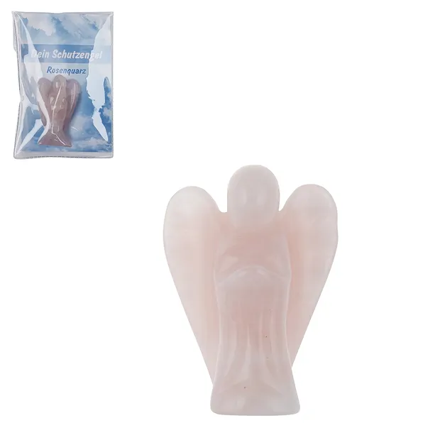 Schutzengel Rosenquarz, 05cm, in Pouch mit Beileger | Marco Schreier