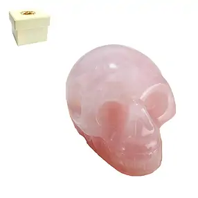 Crystal skull Rose Quartz, 04cm, in gift box | wholesaler gems & healing stones